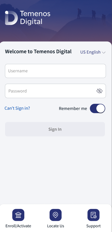 Enter credentials
